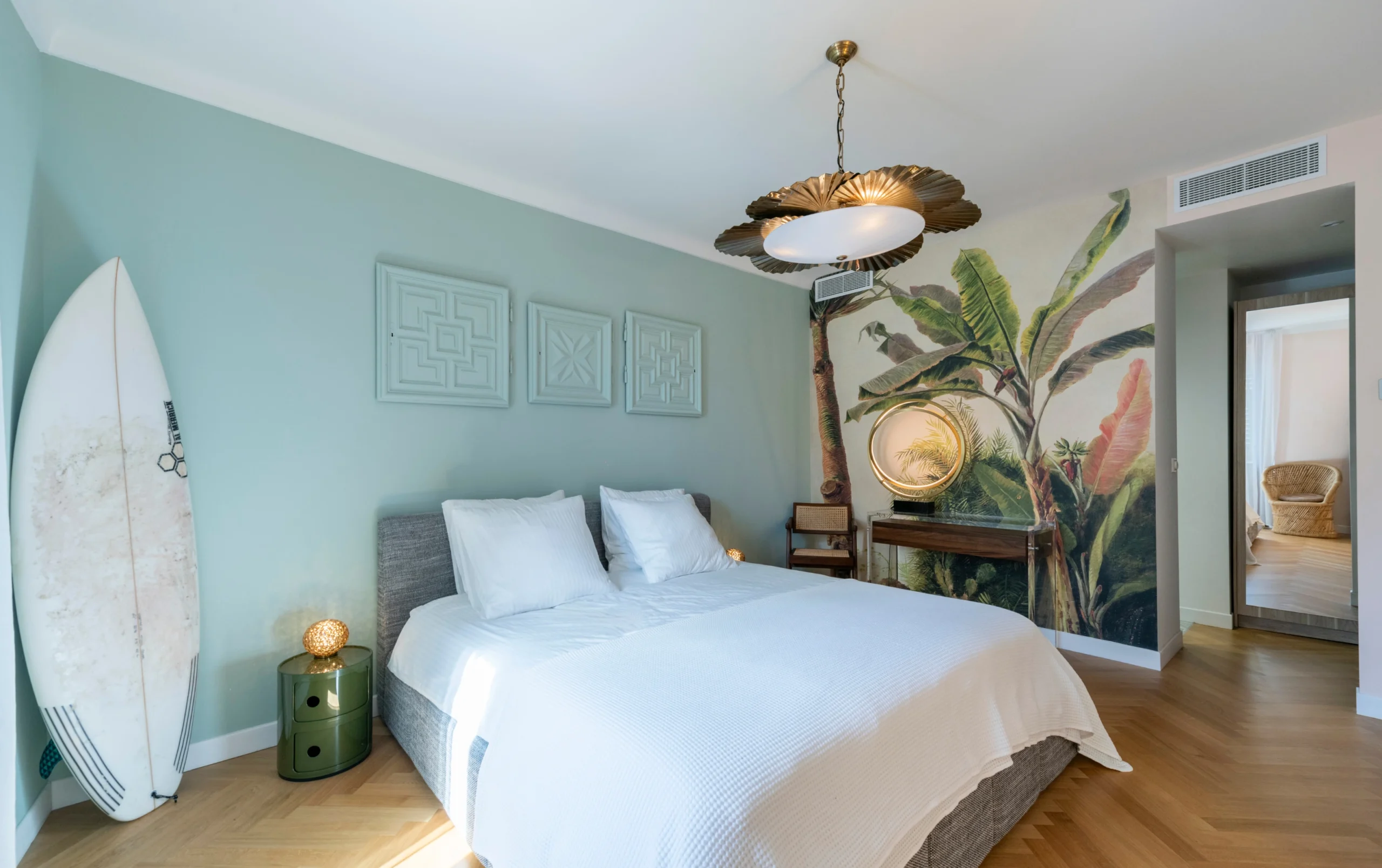 Luxury interior design of a bedroom in Nice